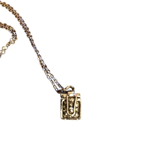 Locket Tiny Gift Box Necklace - Picture 1 of 7